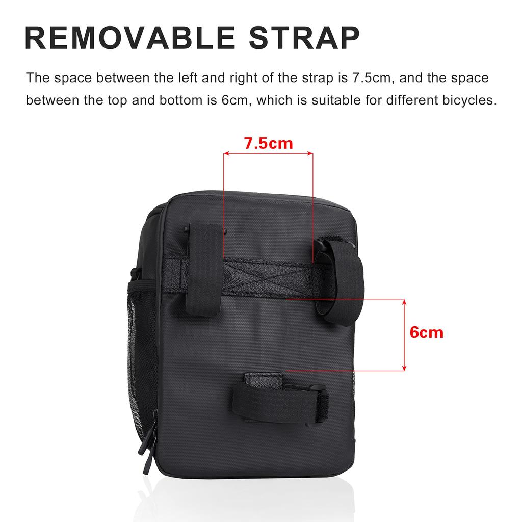 Geantă de ghidon pentru bicicletă Rhinowalk, Geantă frontală pentru bicicletă, Geantă pentru bicicletă de șosea, Geantă pentru cadrul bicicletei, Geantă coș pentru bicicletă, Accesorii profesionale pentru ciclism - Mare