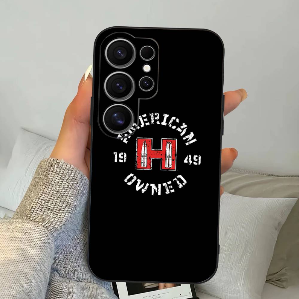 Coque de téléphone Logo Hornady Pour Samsung S 24 Fe 25 Ultra Plus 20 Lite 21 30 22 23 24 22 Ultra 5G Fundas