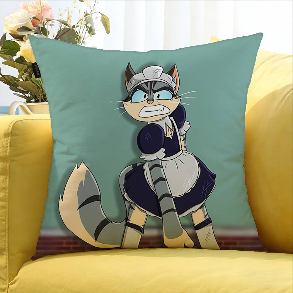 Lackadaisy Anime Animals   Various Sizes Square Pillow Case For Car Home Bedchamber Decor