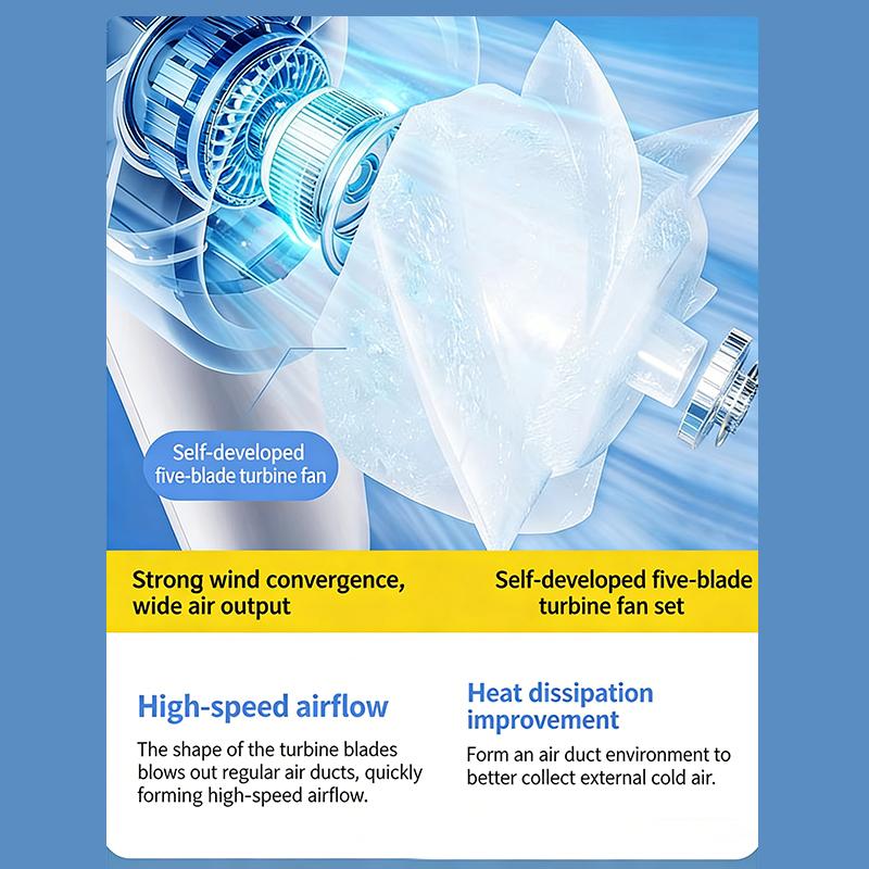Portable Mini Handheld Pocket Fan With Led Display Usb Rechargeable 100 Speed Adjustable Fan