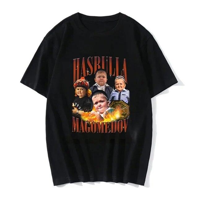 Khabib Blogger Hasbulla walka drukuj koszulka damska z krótkim rękawem O Neck koszulka damska koszulka damska najlepsze ubrania koszulki