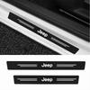 4PCS High Quality Carbon Fiber Car Door Sill Protector Anti-Scratch Sticker for Jeep Renegade Wrangler JK JL Grand Cherokee ALY1