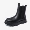 Fashion Classic Black Fashionable Men's Breathable Thick Soled High Top Boots for Autumn New Men's Comfortable Chelsea Outdoor Boots