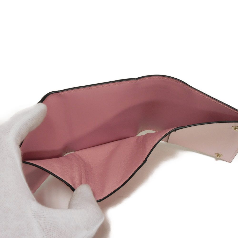 Used Serpenti Forever Compact Wallet (11679), 289061, 7942, Snakehead Bicolor RFID, Unused, Logo Pink, Women's from