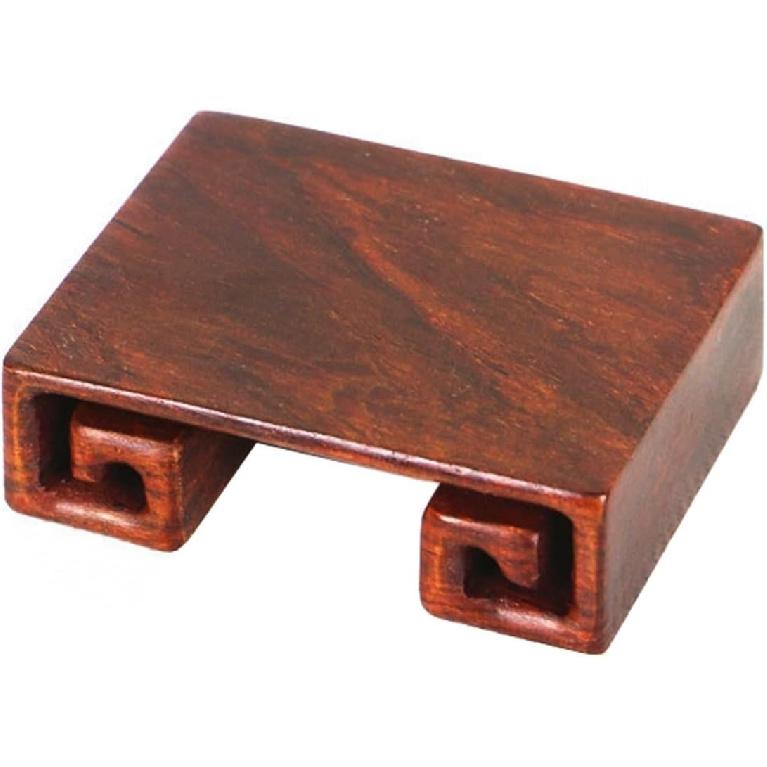 Wooden Vase Base Wooden Vase Base Small Book Pedestal Carving Handicraft Ornaments Display Stand Strange Jade Buddha Statue Wooden Vase Stand ( Color