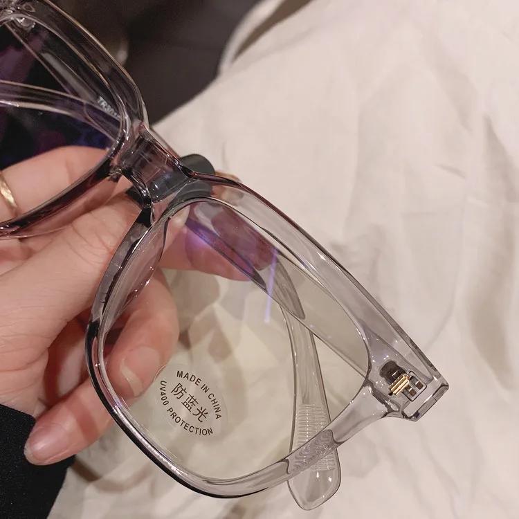 Simple Square Large Frame Myopia Glasses Ultra Light Unisex Short-Sighted Eyeglasses Blue Light Blocking Eye Protection Eyewear