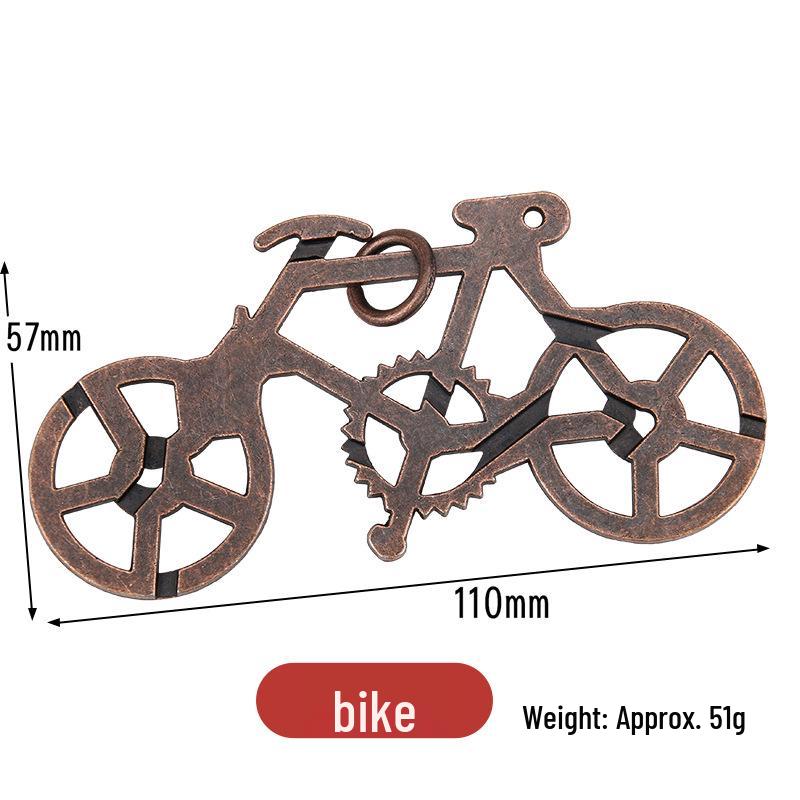 Kongming Lock 9-Link IQ Puzzle - Zinc Alloy Educational Toy for Adults & Kids