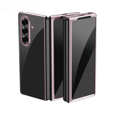 Luxury Electroplated Transparent PC Phone Case for Samsung Galaxy Z Fold 7 6 5 4 3 5G Folding Screen Shockproof Protect Cover Back Shell