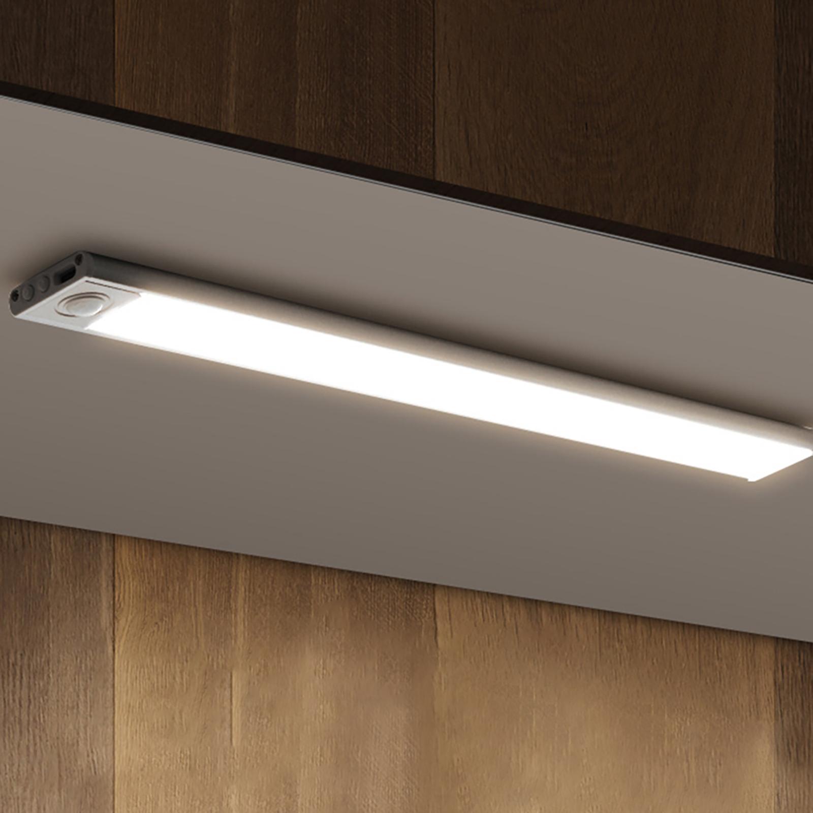 

Led Light Strip, Under Cabinet Lights With Rechargeable Battery, 3 Switch Mode, 3 Lighting Modes Cabinet Lighting For Bedroom, Kitchen, Wardrobe Silver 10CM #1