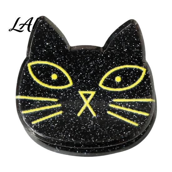 Black Cat Spider Witch Hat Accessories Halloween Cartoon Hair Clips for Women Girls Acrylic Glitter Pumpkin/Ghost/Bat/Cat Small Holiday Gifts