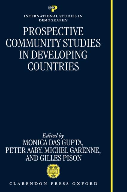 The Prospective Community Studies In Developing Countries Book