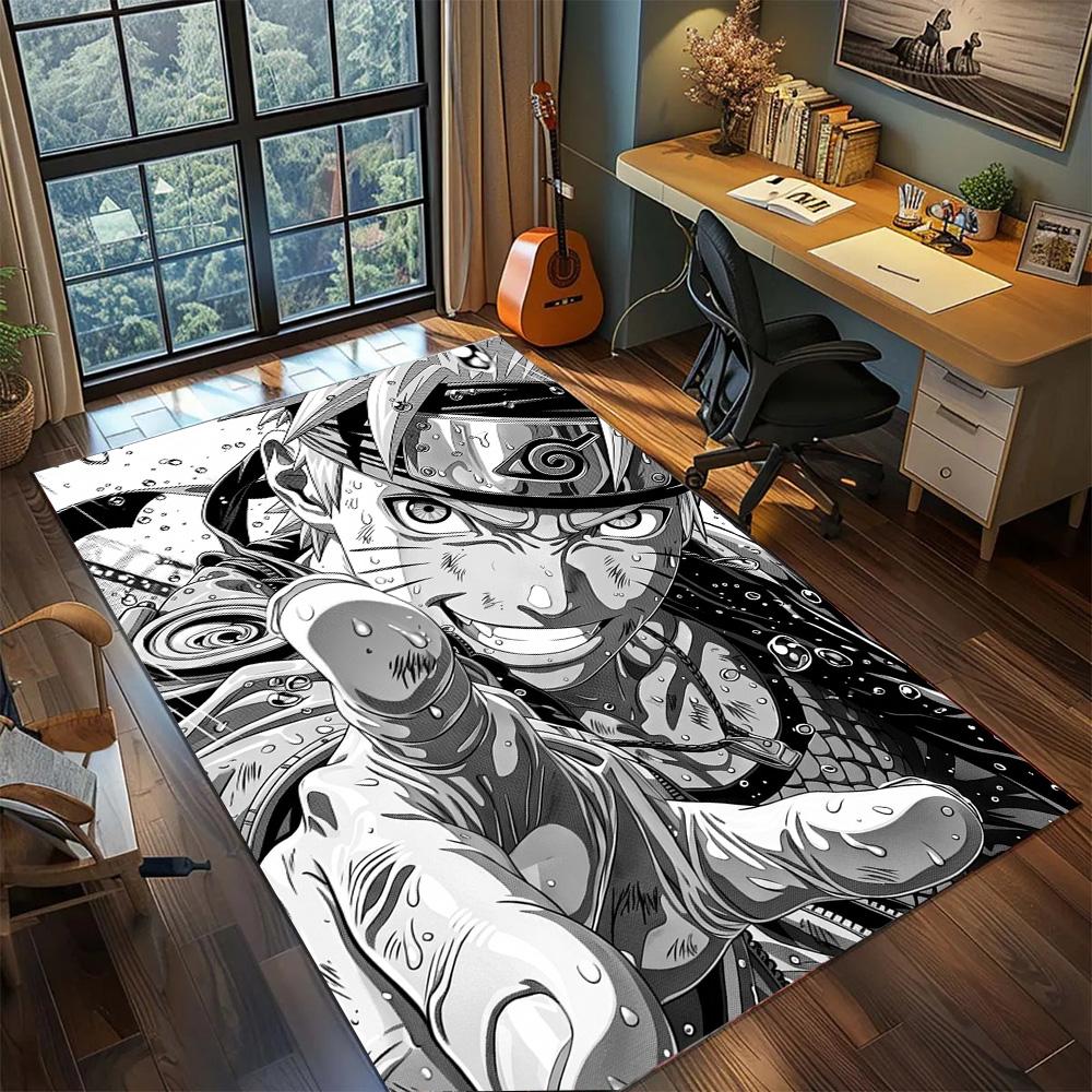 Uzumaki Naruto Carpet Non Slip Washable Floor Mat Large Area Rug for Gamer Room Bedroom Decor
