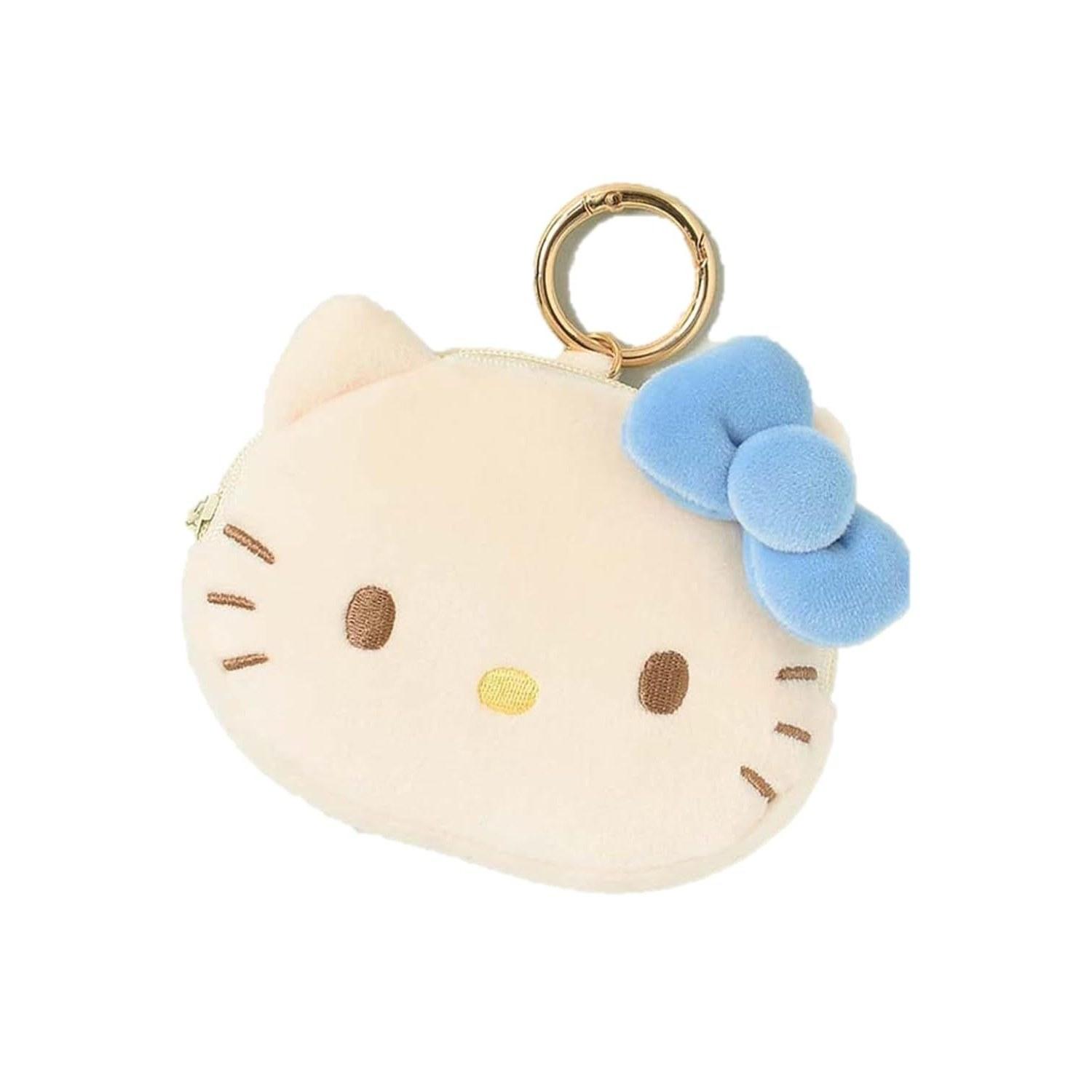 Bleu Bleuet Sanrio Characters Mochimochi Carabiner Pouch Earphone Small Item Holder (Hello Kitty)