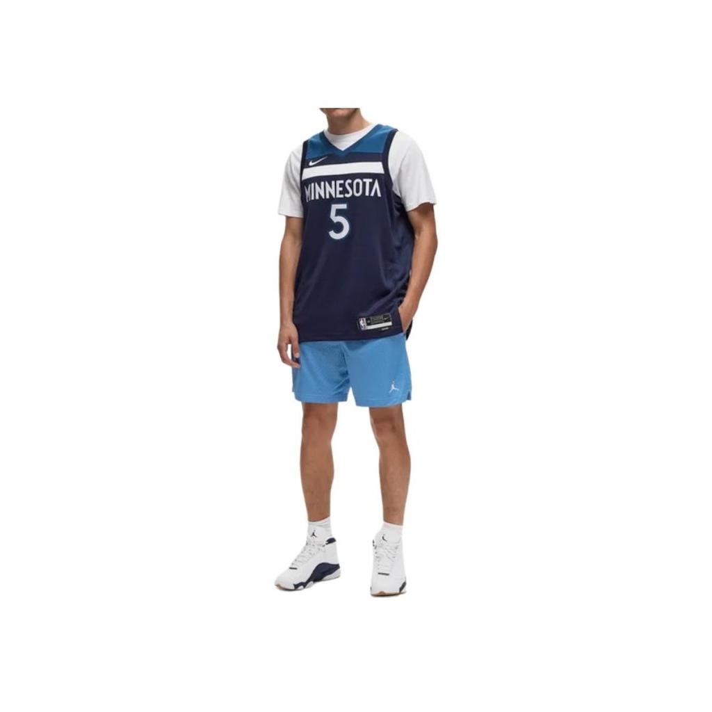 Nike Dri-FIT NBA Swingman Jersey Striped Letter Number V-Neck Sleeveless Basketball Shirt Edwards Jersey Men Jersey Blue DN2013-427