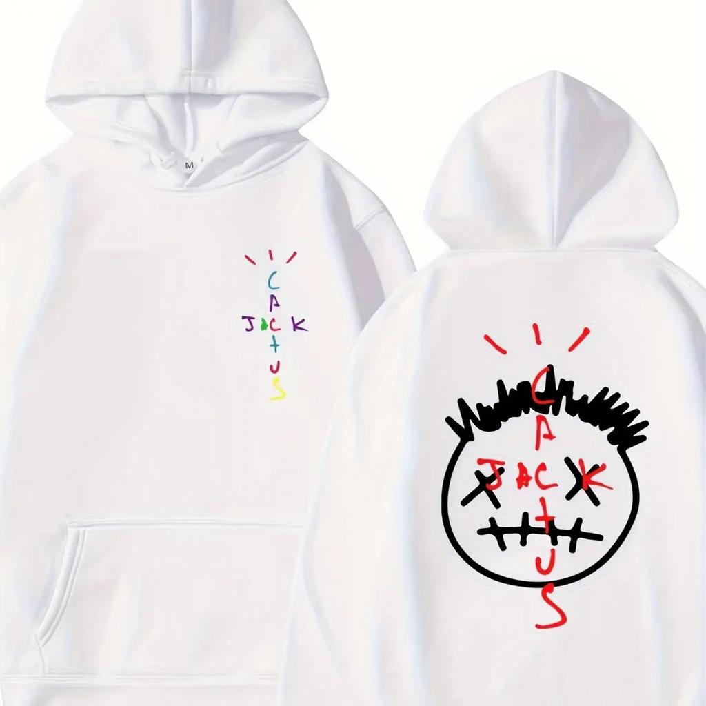 2026 Fashion Rapper Cactus Jack Print Hoodie Sweatshirt Men's Hip-hop Long Sleeved Sweatshirt Hoodie