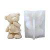 3D Standing Bear Shape Candle Silicone Mold for DIY Hand-made Candle Ornaments Mould Handicrafts Making Tool Baking Mold
