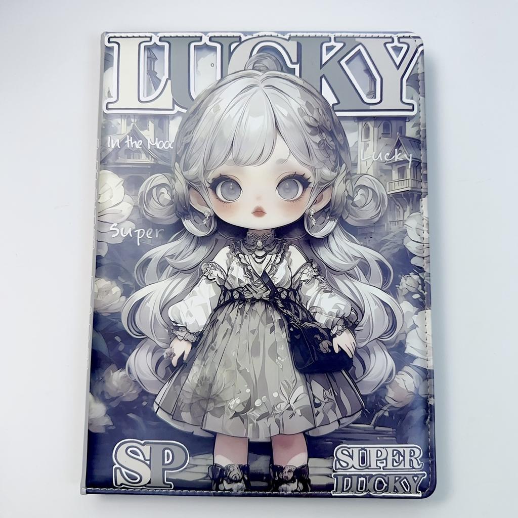 B5 Big Cousin Notebook Colorful Lucky Sp Tide Play Matt Hand Account Book Leather Book Horizontal Line Color Page Book