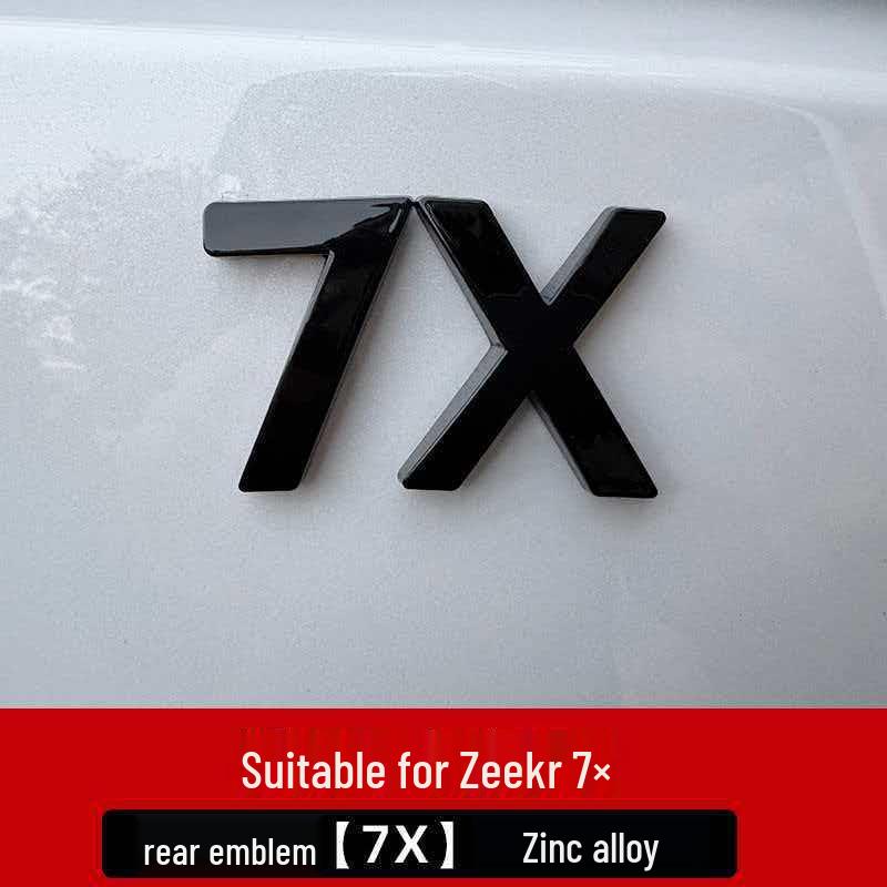 Zeekr 7X Blackened Sport Rear Emblem Creative Car Sticker