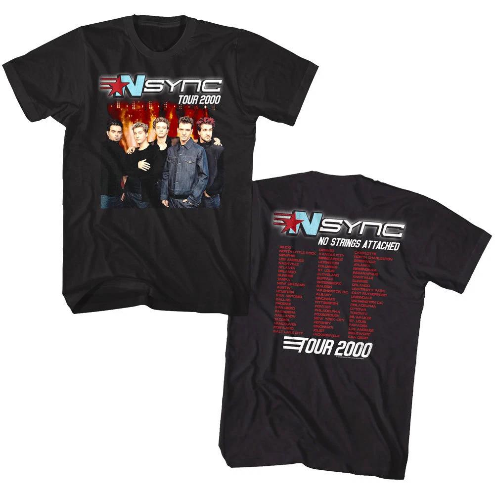 NSYNC Justin Timberlake No Strings Attached Album Tour 2000 Men s T Shirt Pop 3XL