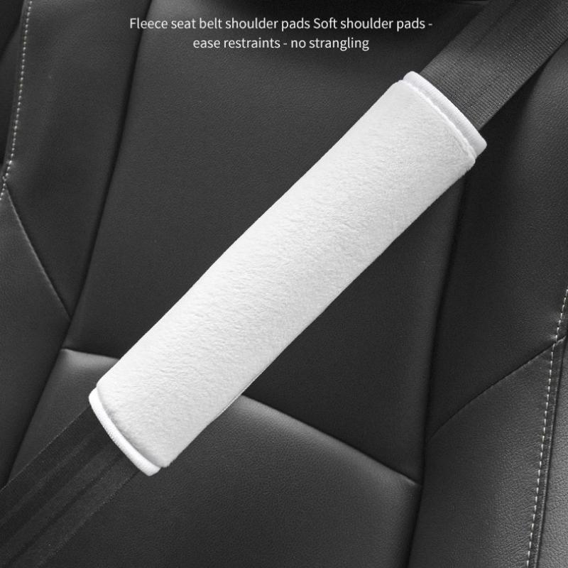 2pcs Comfortable Seat Belt Cover Shoulder Protector Soft Plush Car Shoulder Pad Seat Belt Kids Car Interior Decor Accessories