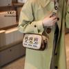 Boston Bag, Fashionable Embroidered Women's Wide Shoulder Strap, Large Capacity Camera Bag, Single Shoulder Crossbody Bag