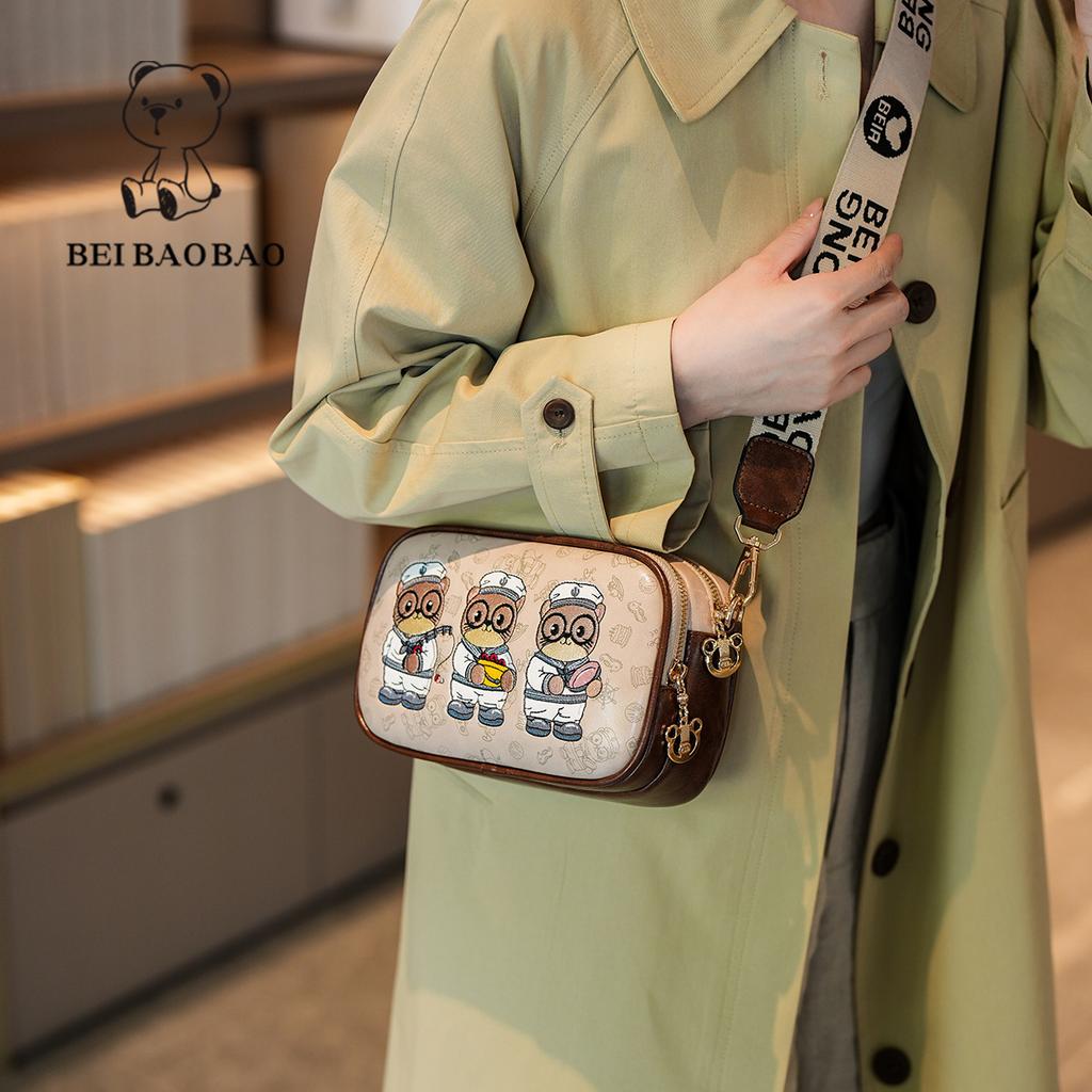 Boston Bag, Fashionable Embroidered Women's Wide Shoulder Strap, Large Capacity Camera Bag, Single Shoulder Crossbody Bag