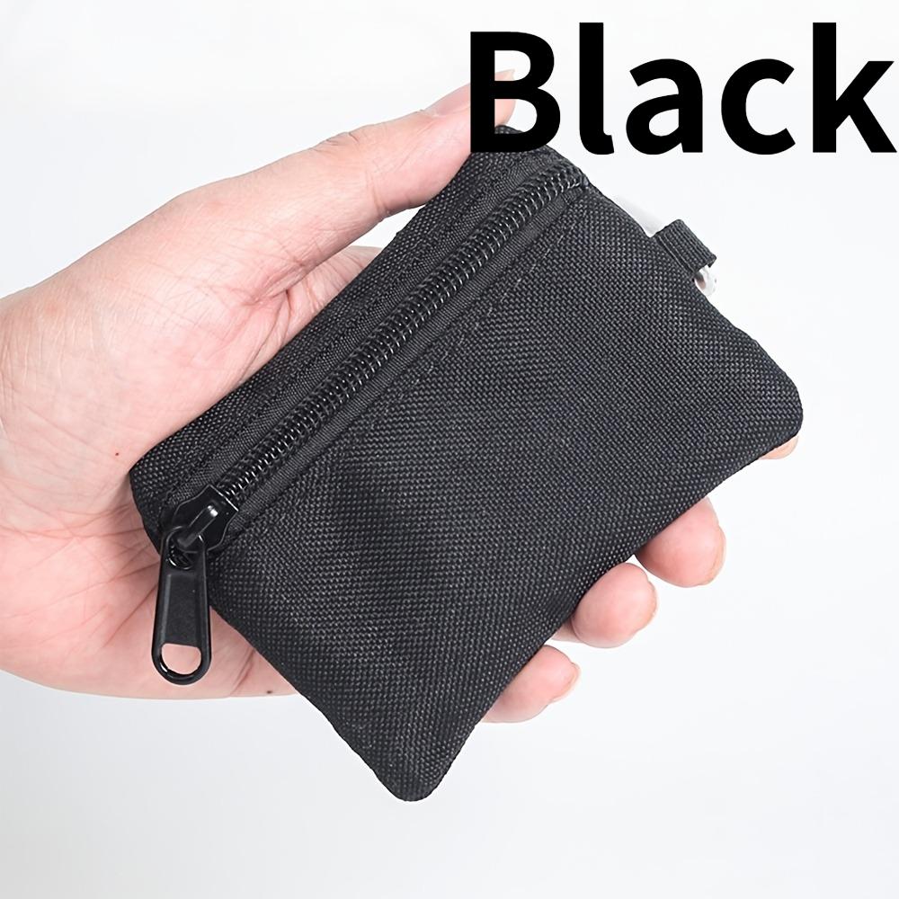 1PC Mini Purse Key Pouch, Casual Style Nylon Zipper Sports Storage Bag, Small Hanging Card Holder, Card Bag, Waist Bag