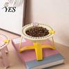 High-temperature Ceramic Bowl Feeding for Dogs & Cats, Whisker Friendly Kitten Food Non-tip Cat Dish Water Dish, Wide Shallow Pet Feeder Plate Dry Wet