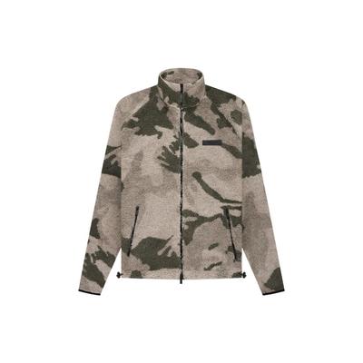 Essentials SS22 Camo Fleece Zip-Up Collar Jacket Men Jacket Camouflage FOG-SS22-057