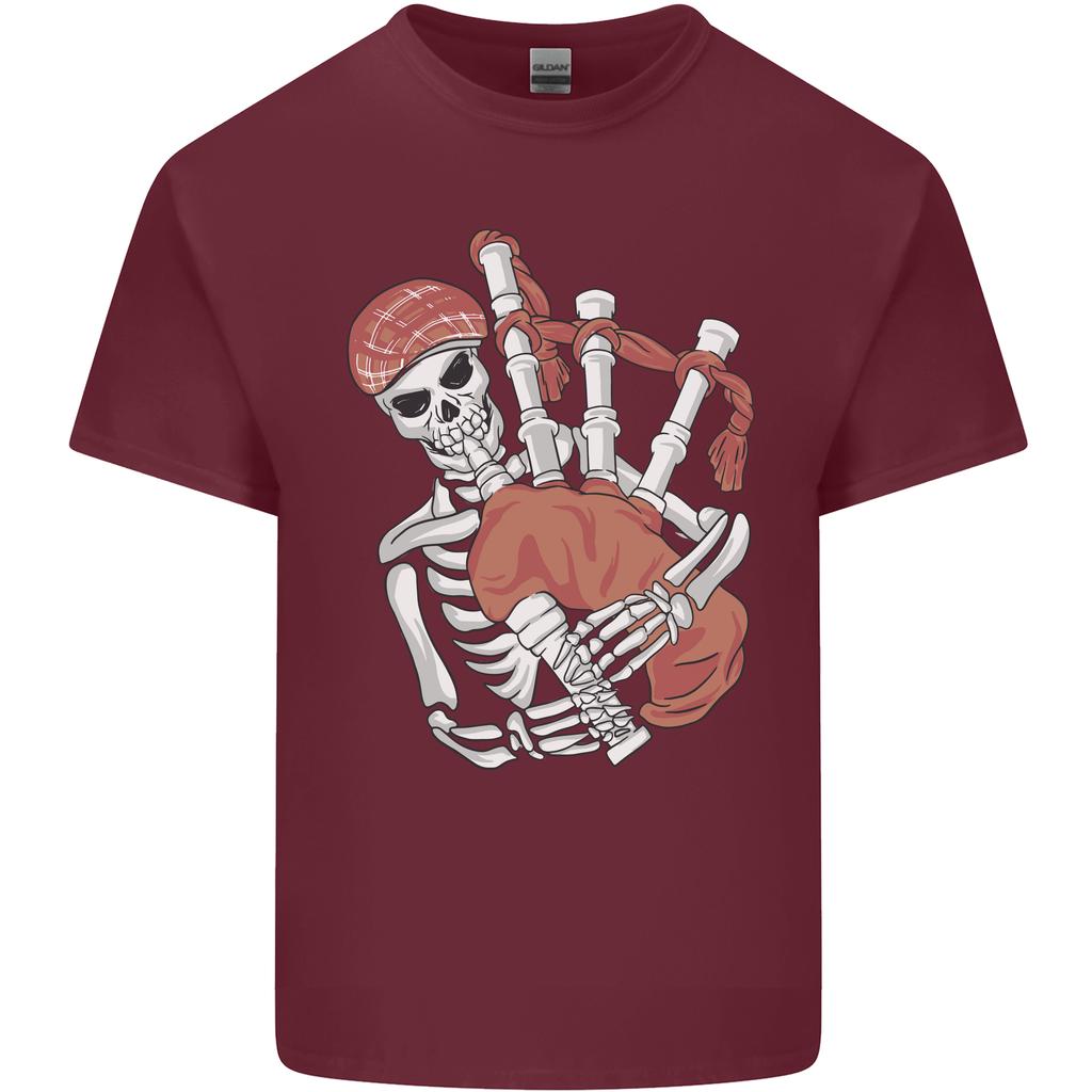 A Skeleton Playing the Bagpipes Unisexs Light Cotton TShirt