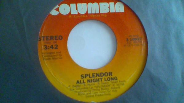 

7inch Record SPLENDOR - All Night Long 310927 Columbia 1979 US Soul/Funk Used