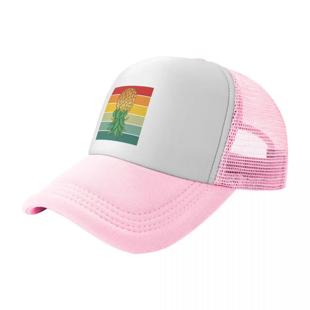 Funny Upside Down Pineapple Swinger Retro Vintage Baseball Cap Rave Streetwear Visor Hats Women Unisex's