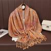 New Fashion Winter Scarf Cashmere for Women Pashmina Design Floral Wrap Female Thick Blanket Soft Bufanda Warmth Shawl Kerchief