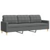 Vidaxl 3-Cz. Relaxation Set With Cushions, Dark Grey, Fabric