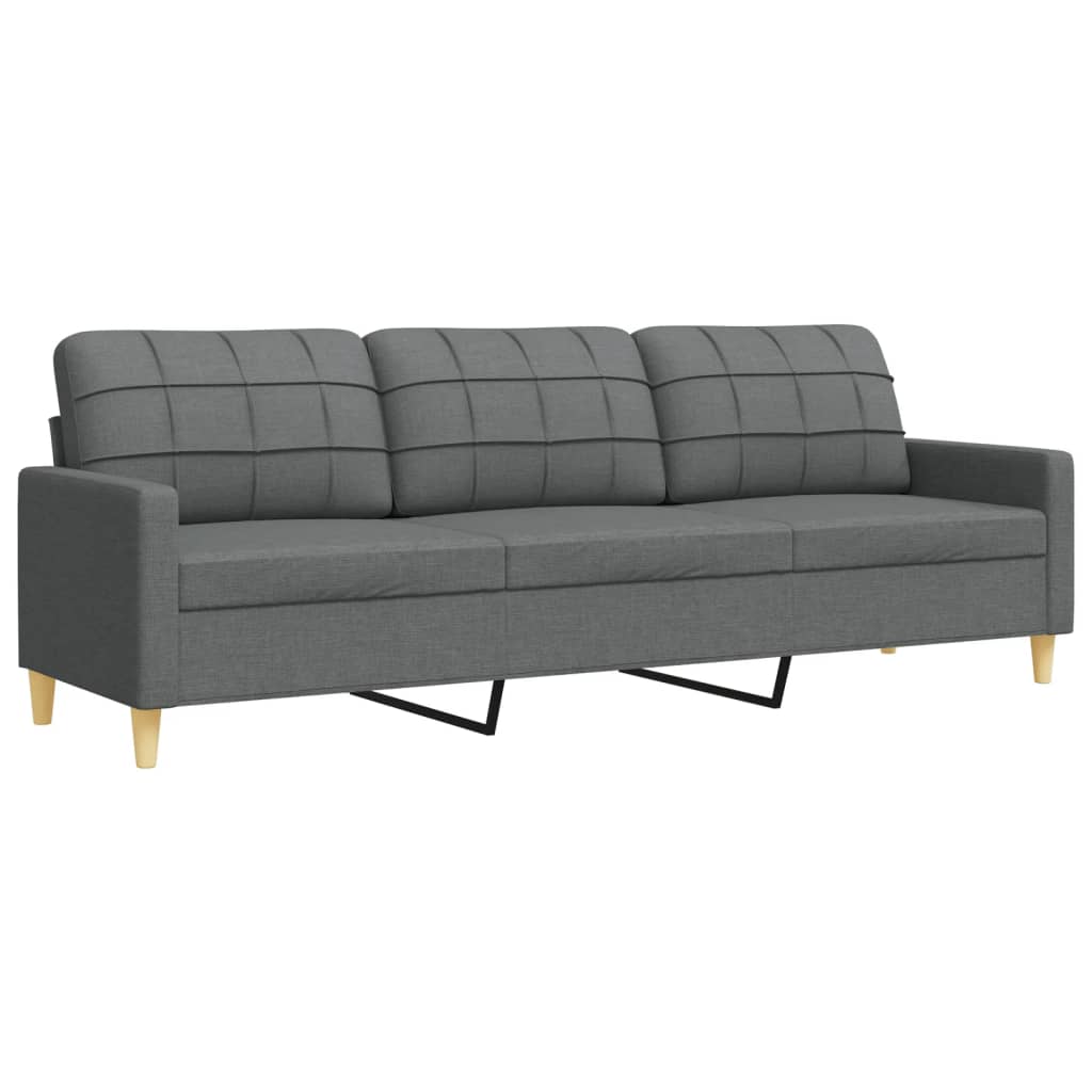 Vidaxl 3-Cz. Relaxation Set With Cushions, Dark Grey, Fabric