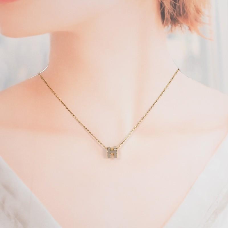 HERMES  H147992F 55  Necklace Marong Rasse/gold Metal Women