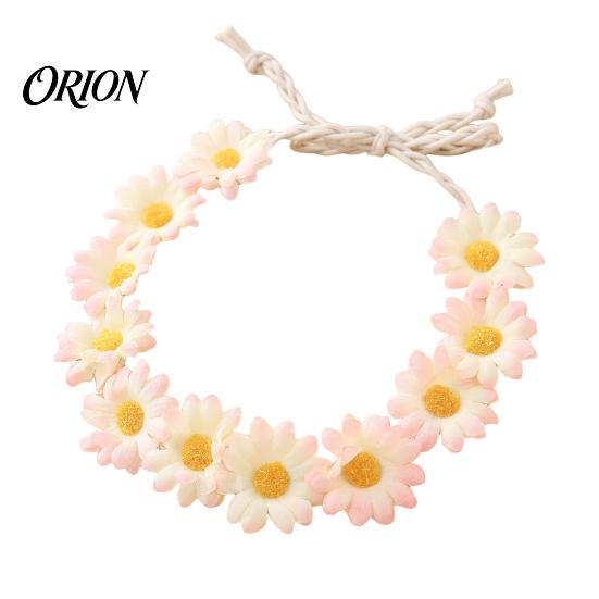 Daisy Flower Crown Headband Daisy/Sunflower Wreath for Women Girls, Adjustable Floral Boho Beach Vacation Wedding Photography, Festival Hair