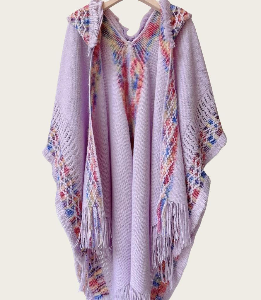 Bohemian Ethnic Hooded Shawl with Tassels - Women's Knitted Cardigan Cape