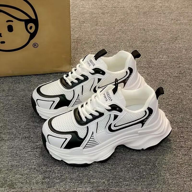 Mesh Breathable Thick-soled Dad Shoes, New Spring and Summer Height Increase, Small Leisure Sports