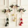 Retro Christmas Bow Bells Pendant Iron Handmade Christmas Chime Bells Exquisite Xmas Tree Hanging Bells Holiday Wedding Supplies