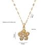Light Luxury Spin Zircon Flower Pendant Necklace For Women Gold Color Quality High Sense Chain Necklaces Party Jewelry Gifts