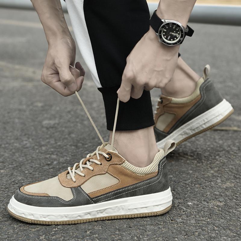 Fashion All-match Leather Breathable Male Driving Shoes 2024 New Arrival Male Comfortable Sneakers Luxury Brand For Men Skate Shoes Men