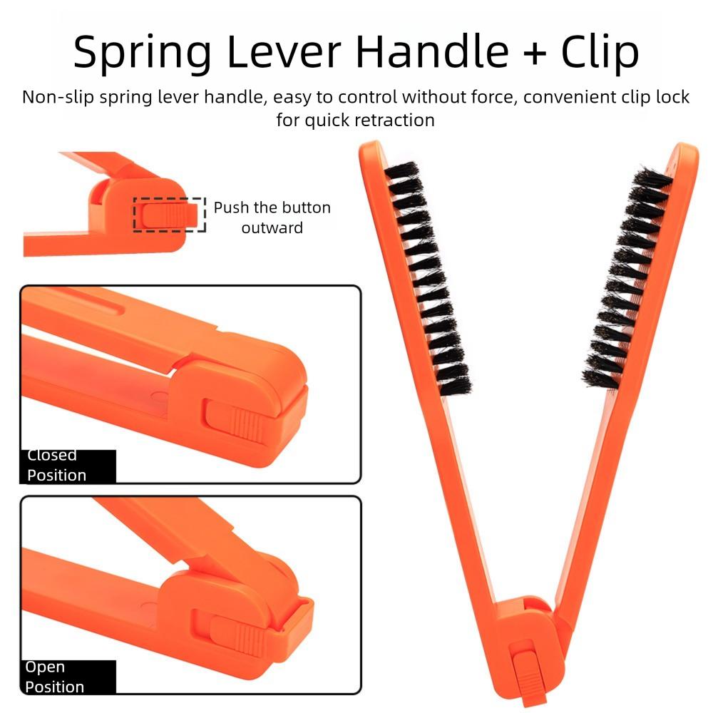 Multifunctional Double Sided V Brush Hair Care Hair Straightener Hairdressing Clamp Comb Anti-Static Anti-slip