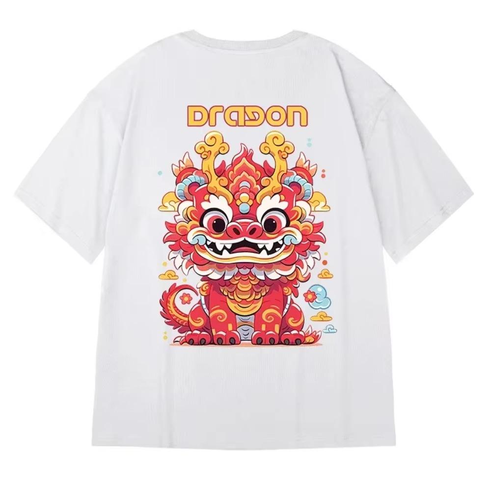 Summer Anime Dragon Graphic Print T-Shirts For Men Breathable Hip Hop T Shirts 2025 Oversized Clothing Y2K O-Neck Tees