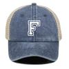 White Hollow Letter A-Z Print Adjustable Mesh Cap Man Caps Leisure Unisex Snapback Baseball Cap Ideal Choice For Outdoor Sports