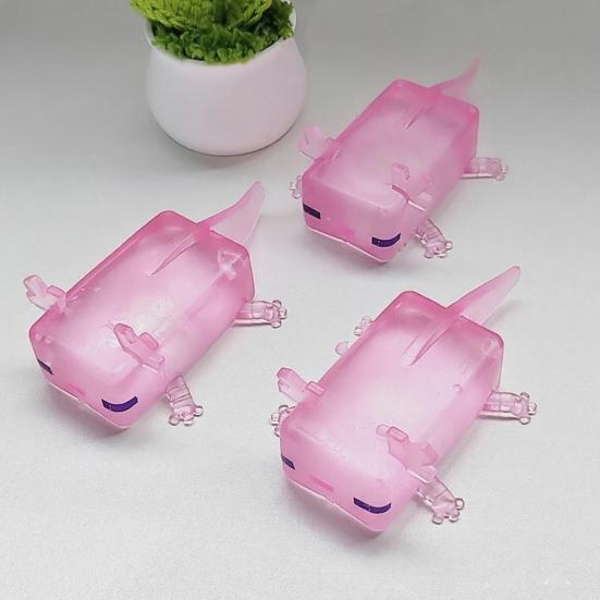 Clear Salamander Cube Squeeze Toy Stress Relief Glitter Salamander Sugar Ball Sensory Toy Decompression Salamander Fidget