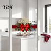 Waterproof Christmas Wall Art Gold Merry Window Clings, Decorative PVC Decals for Holiday Glass Home Decor, Removable Stickers Storefront Bows Windows