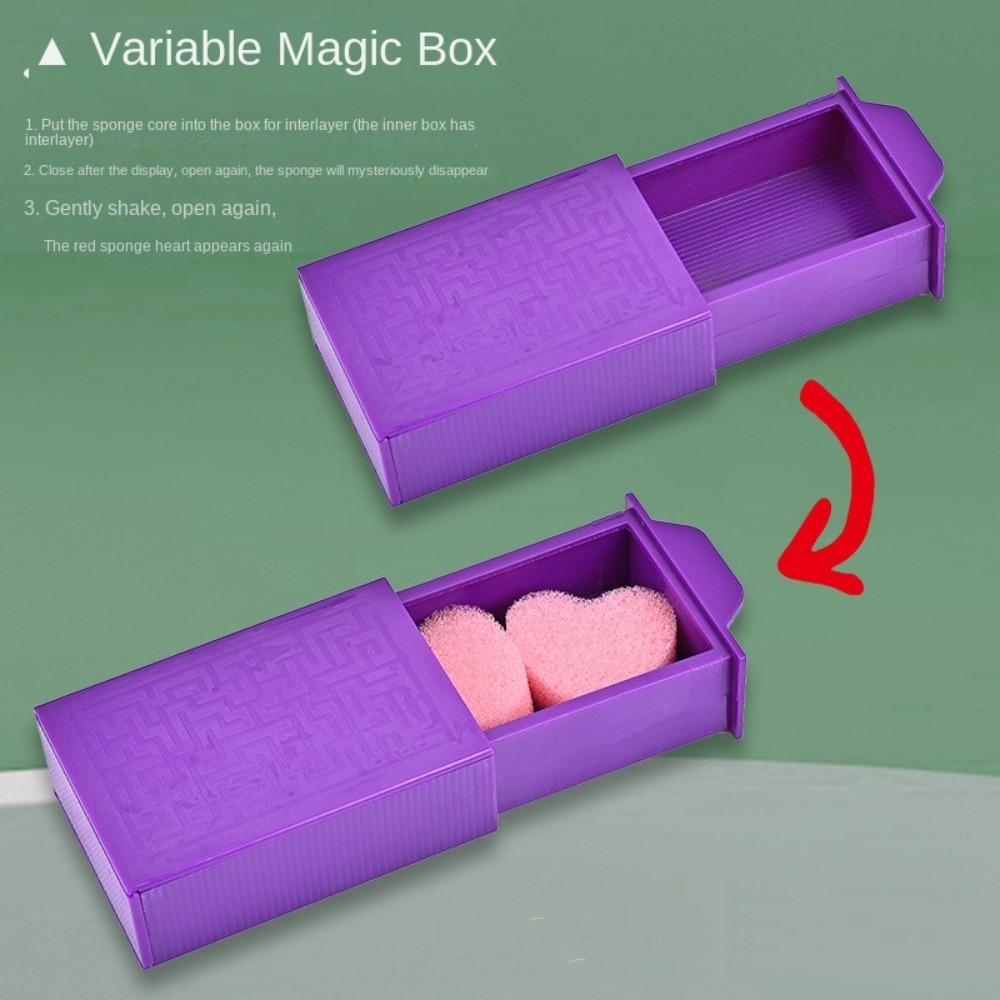 Magic Purple Magic Box Trick Performance Magic Show Props Cool Magic Kits  for Kids Teens