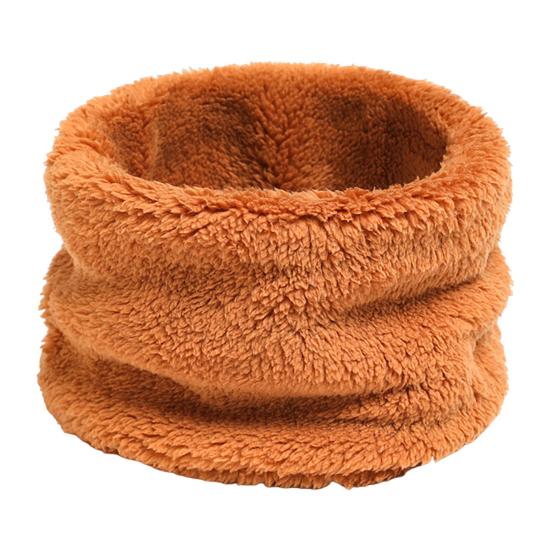 Women Scarf Solid Color Thickened Plush Soft Fabric Winter Scarf Outdoor Activities Cycling Windproof Cold Weather Scarf