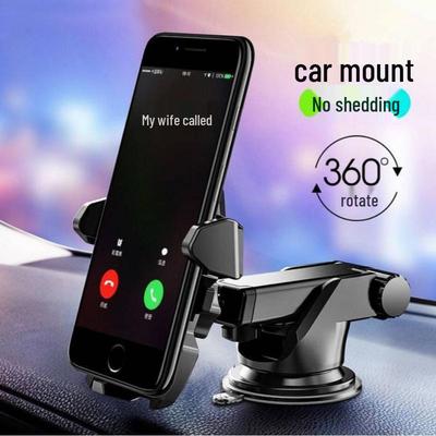 Support de téléphone de voiture rotatif à 360° et support de ventilation avec ventouse rétractable